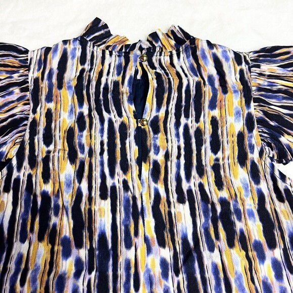 Corey Lynn Calter Aurora Top Drizzle Stripe Ruffle Flutter Sleeve Women’s XS - Picture 8 of 14